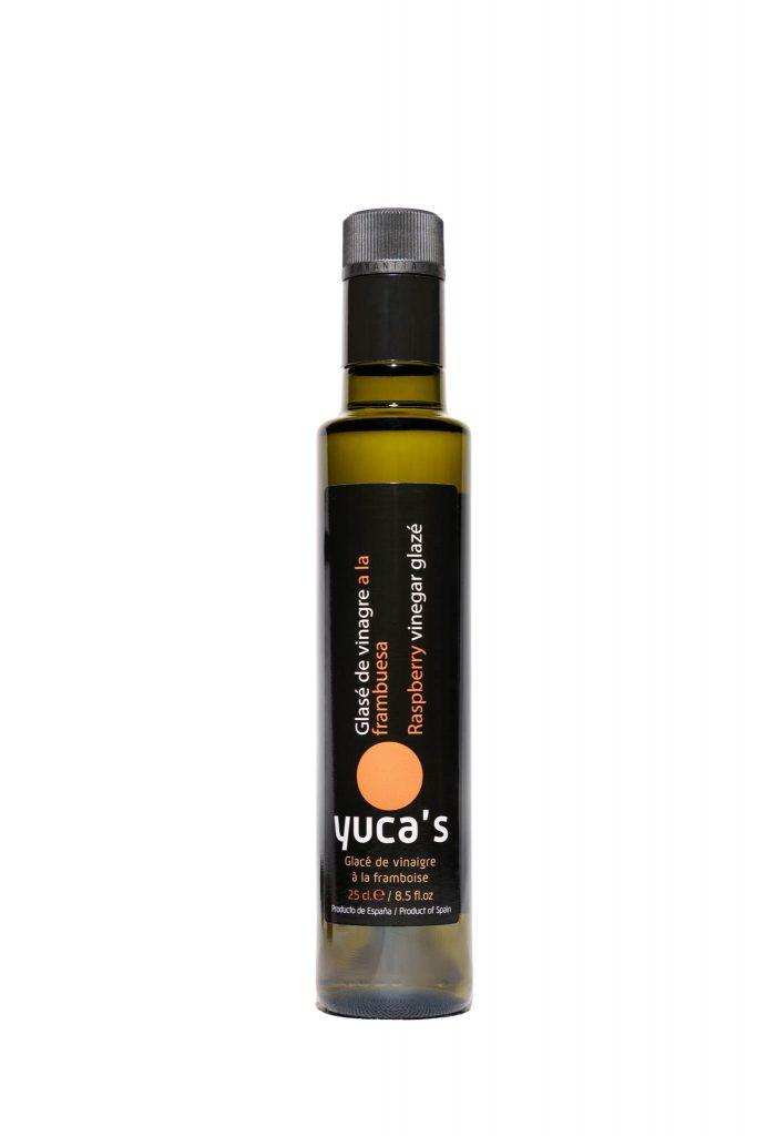 Yucas Glase de vinagre a la frambuesa